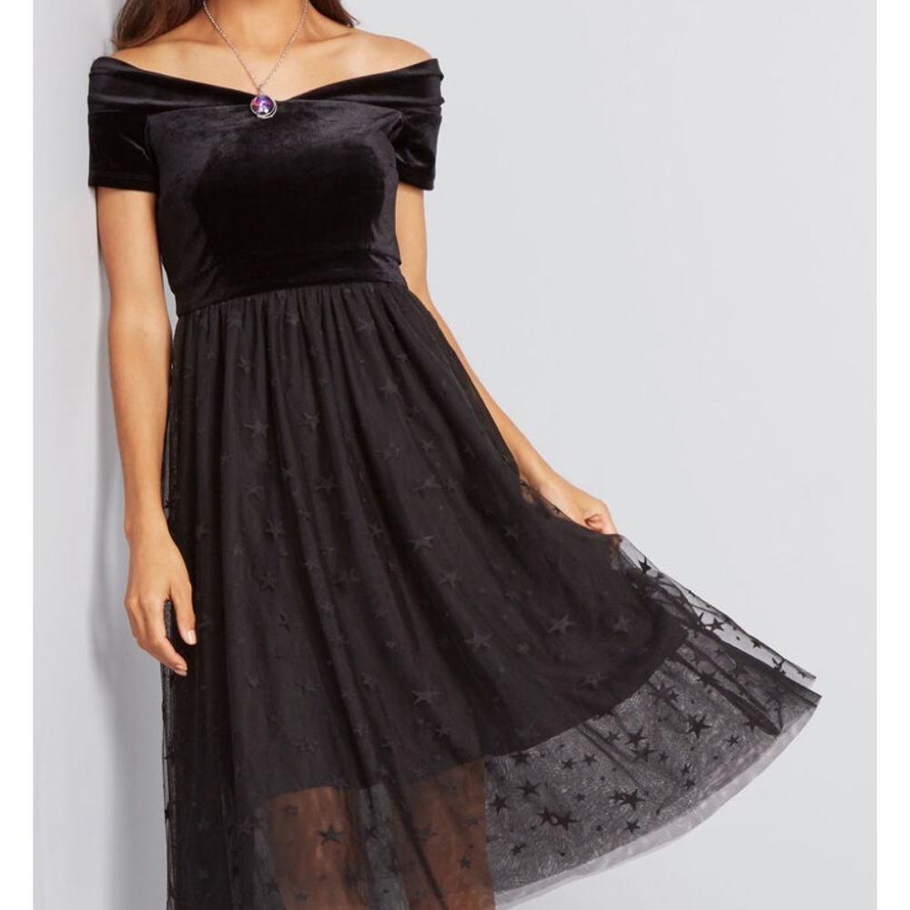 ModCloth - Uplifting Aura Off-Shoulder Dress